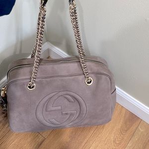 Gucci Hobo Disco. Grey/Brown Suede. Good condition.